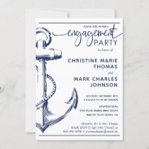 Nautical Anchor Engagement Party Wedding Invitation