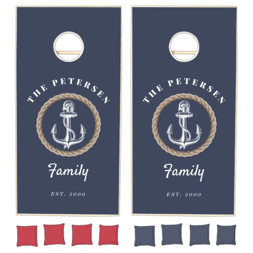 Nautical anchor family personalized beach house