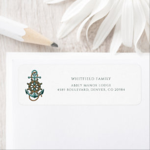 Nautical Anchor Family Return Address Label