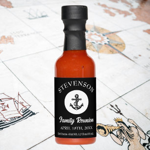 Nautical Anchor Family Reunion Black and White Hot Sauces