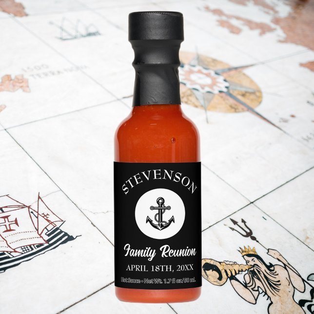 Nautical Anchor Family Reunion Black and White Hot Sauces (Creator Uploaded)