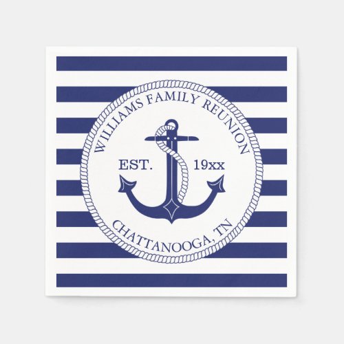 Nautical Anchor Family Reunion Monogram
