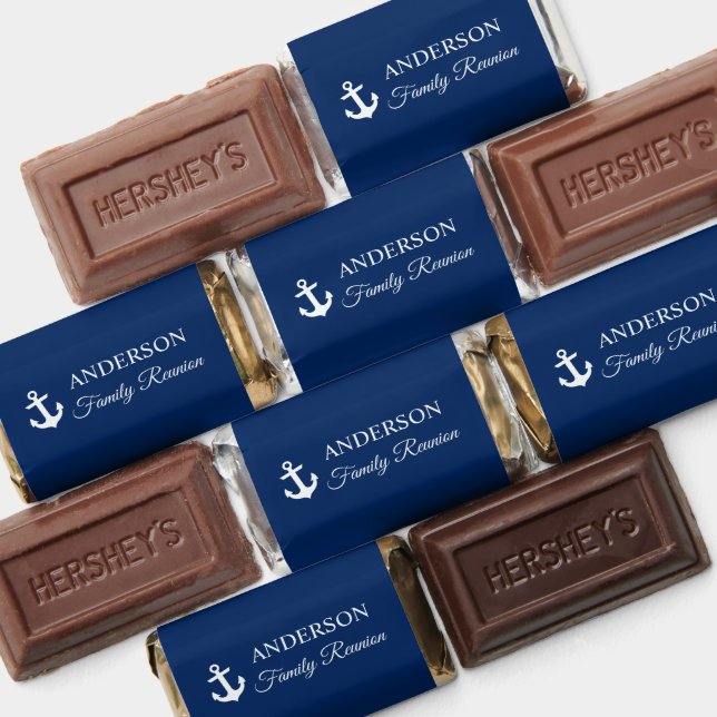 Nautical Anchor Family Reunion Navy Blue Hershey's Miniatures (Assorted)