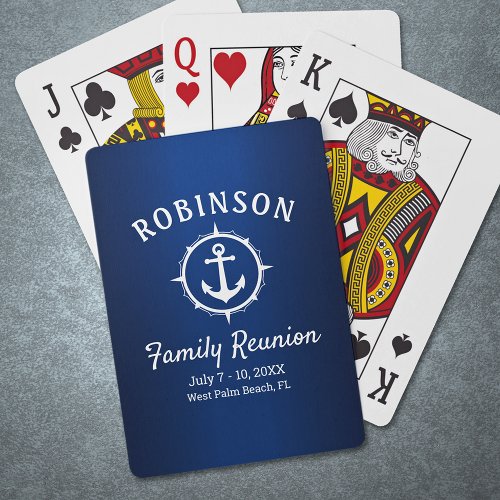 Nautical Anchor Family Reunion Navy Blue & White