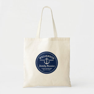 Nautical Anchor Family Reunion Trip Cruise Beach Tote Bag