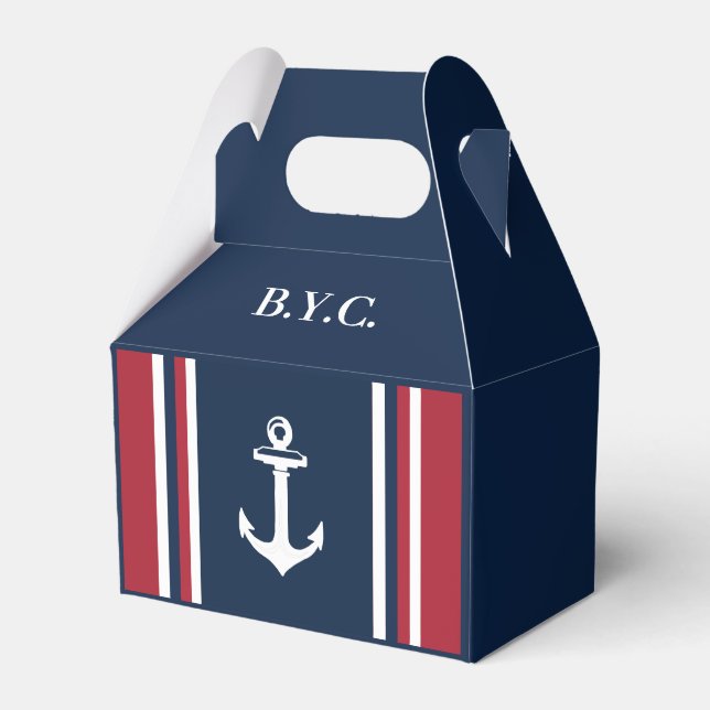 Nautical Anchor Favor Box (Front Side)