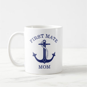 Nautical Anchor First Mate Mom Coffee Mug