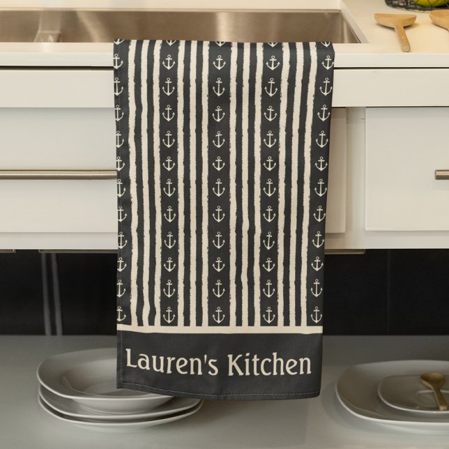 Nautical Anchor Fisherman Boating Kitchen Towel (Creator Uploaded)