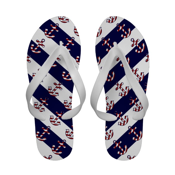 Nautical Anchor Flip Flops