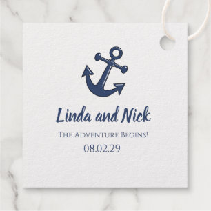 Nautical Anchor Foil Favor Tags