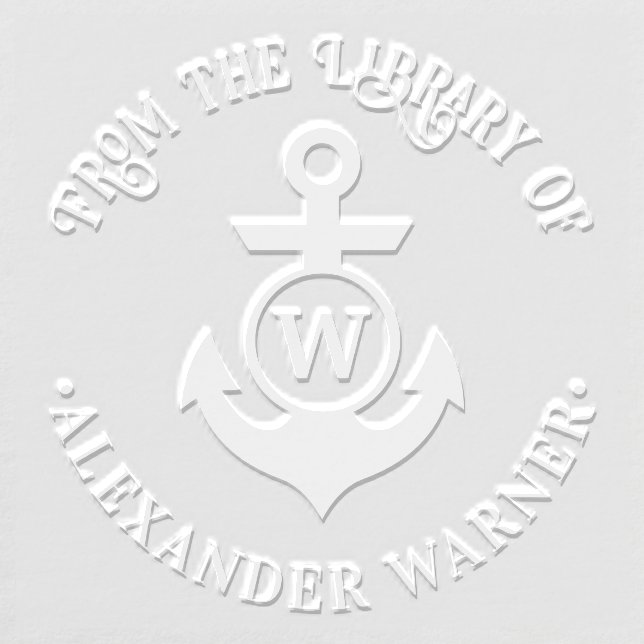 Nautical Anchor From the library of Name Initial Embosser (Design)