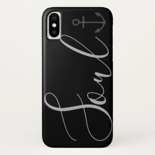 nautical ANCHOR + gray SOUL type   iPhone X Case