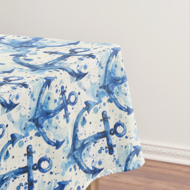 Nautical Anchor Home Decor Tablecloth (In Situ)