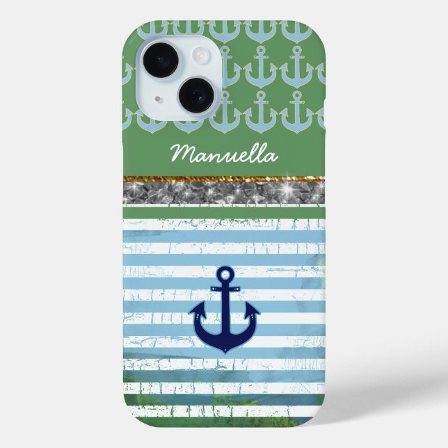 Nautical anchor iPhone-6 personalized Case-Mate iPhone Case (Back)