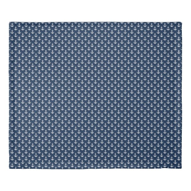 Nautical Anchor King Duvet Cover (Front)