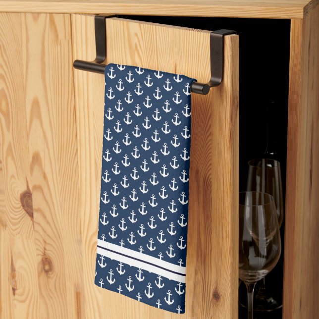 Nautical Anchor Kitchen Towel (Thirds Fold)