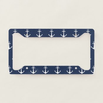 Nautical Anchor Licence Plate Frame by istanbuldesign at Zazzle