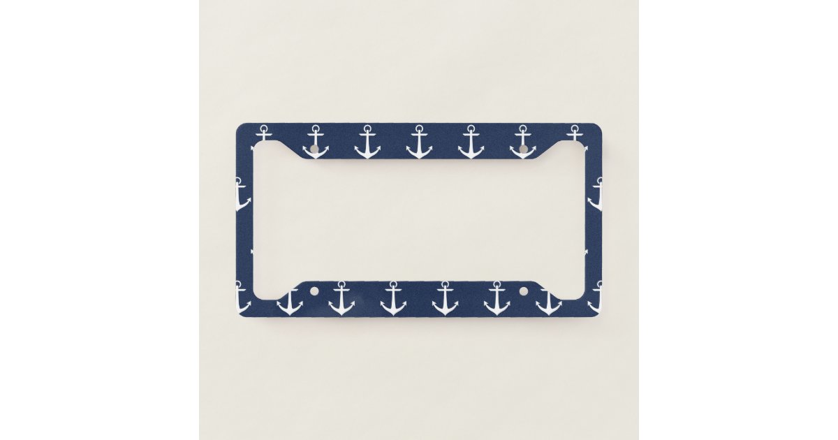 Nautical Anchor Licence Plate Frame Zazzle