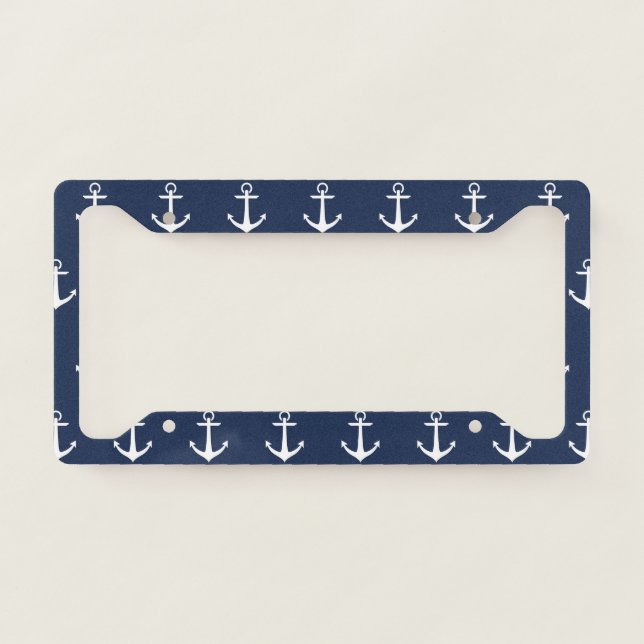 Nautical Anchor Licence Plate Frame (Front)