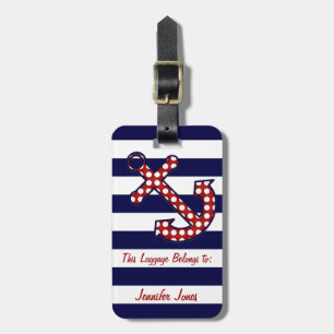 Nautical Anchor Luggage Tag