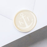 Nautical Anchor Monogram Beach Wedding easy Wax Seal Sticker<br><div class="desc">These Nautical anchor Monogram wax sticker seals are super easy to customize and are perfect for your destination beach wedding. They come in several colors and you can easily change the monogram letters, choose a wax seal color and place your order in minutes! These easy to use wax seal stickers...</div>