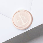 Nautical Anchor Monogram Blush Pink Wax Seal Sticker<br><div class="desc">These Nautical anchor Monogram wax sticker seals are super easy to customize and are perfect for your destination beach wedding. They come in several colors and you can easily change the monogram letters, choose a wax seal color and place your order in minutes! These easy to use wax seal stickers...</div>