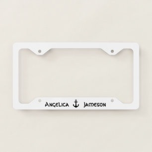 Nautical Anchor Monogram Licence Plate Frame