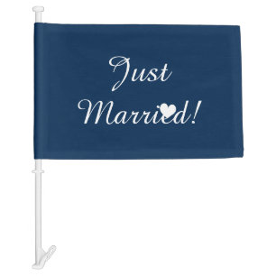 Nautical anchor monogram wedding car window flag