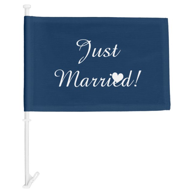 Nautical anchor monogram wedding car window flag (Front)
