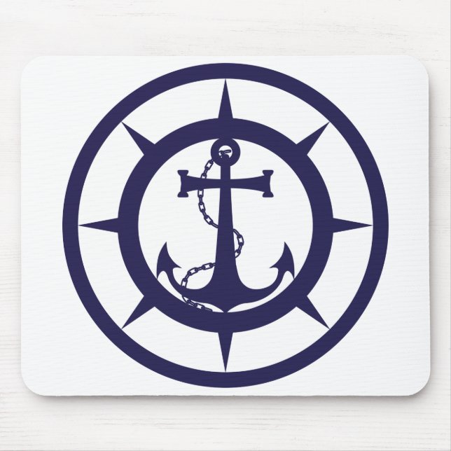 Nautical Anchor Mouse Pad (Front)