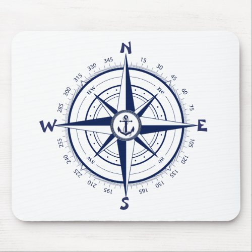 Nautical Anchor Nautical Compass Celtic circle Mouse Pad