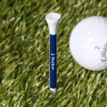 Nautical Anchor Navy Blue and White Personalized Golf Tees<br><div class="desc">Nautical Anchor Navy Blue and White Personalized Golf Tees - Add Name</div>