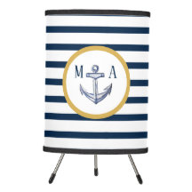 Nautical Anchor Navy Blue Monogram