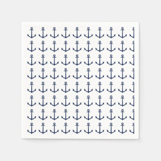 Nautical Anchor Navy Blue Napkins