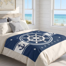 Nautical Anchor Navy Blue Personalized