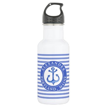 Nautical Anchor Navy Blue Personalized 