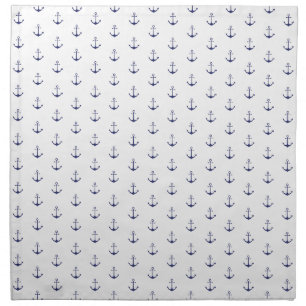 Nautical anchor navy blue white pattern elegant cl cloth napkin