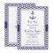 Nautical Anchor Navy Gray Baby Shower Invitation