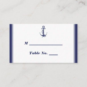 Nautical Anchor Navy Wedding Place Cards