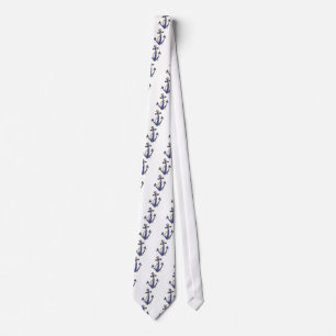 Nautical Anchor Navy with Gold Rope Tie