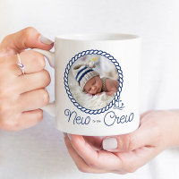 Nautical Anchor New to the Crew Birth Announcement