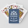 Nautical Anchor Oars Helm Captain & Boat Name Navy Playing Cards