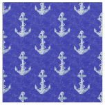 Nautical Anchor on Blue Fabric