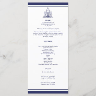 Nautical Anchor on Navy Wedding Program v4 JRoy