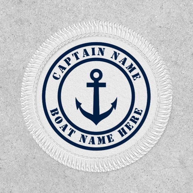 Nautical anchor patch for boat captain and sailors (Front)