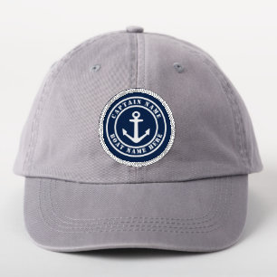 Nautical anchor patch for boat captain & boatsmen