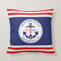 Nautical Anchor Patriotic Stars Stripes Monogram