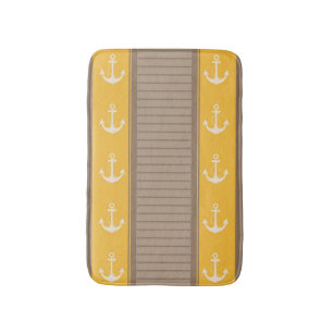 Nautical Anchor Pattern Bathroom Mat