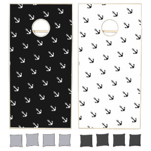 Nautical Anchor Pattern Cornhole Set
