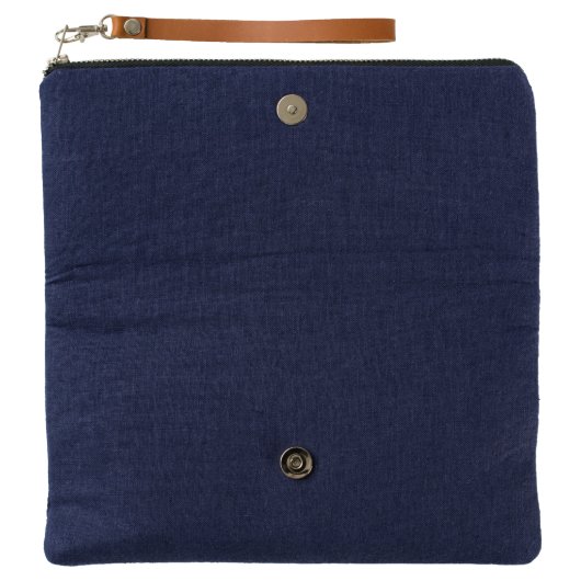 Nautical Anchor Pattern Monogram Clutch (Inside Open)